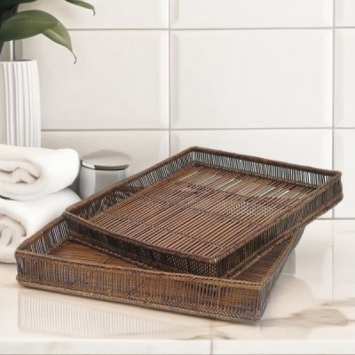 KI-37 -  RATTAN RAIN RECTANGULAR TRAY DIRECT FROM FACTORY EXPORTER IN ASIA TO IMPORTERS