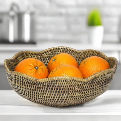 2023-07-2754 - RATTAN SCALLOPED FRUIT BOWL DIRECT FROM FACTORY EXPORTER IN ASIA TO IMPORTERS 2023-07-2754 - RATTAN SCALLOPED FRUIT BOWL DIRECT FROM FACTORY EXPORTER IN ASIA TO IMPORTERS