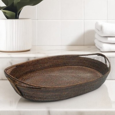 TR-79 -  RATTAN OVAL BOAT TRAY DIRECT FROM FACTORY EXPORTER IN ASIA TO IMPORTERS