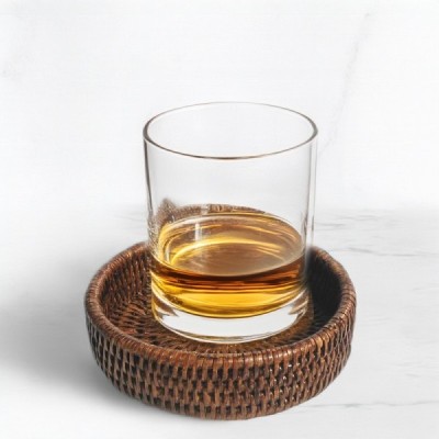 2014-001-0385 -  RATTAN WINE BOTTLE COASTER DIRECT FROM FACTORY EXPORTER IN ASIA TO IMPORTERS