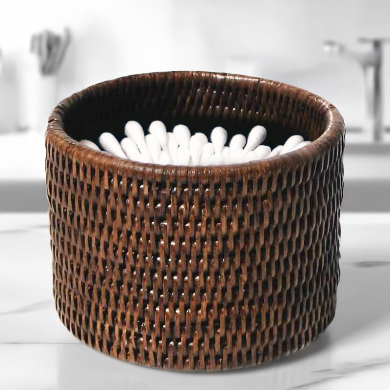 RATTAN ISLAND - RATTAN RAIN CANDLE HOLDER LARGE WITH OCEAN GLASS DIRECT ...