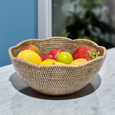 2024-01-3094 -  MEDIUM TAPPERED FLOWER FRUIT BOWL DIRECT FROM FACTORY EXPORTER IN ASIA TO IMPORTERS