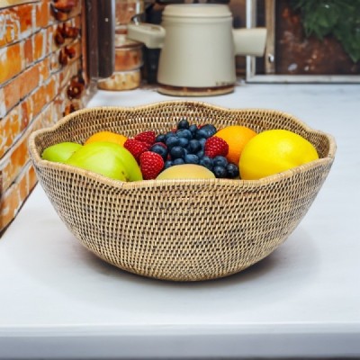 2024-01-3095 -  LARGE TAPPERED FLOWER FRUIT BOWL DIRECT FROM FACTORY EXPORTER IN ASIA TO IMPORTERS