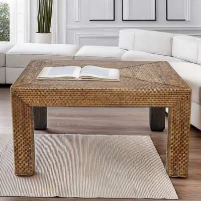 RD-0013-0057 -  RATTAN SQUARE COFFEE TABLE DIRECT FROM FACTORY EXPORTER IN ASIA TO IMPORTERS