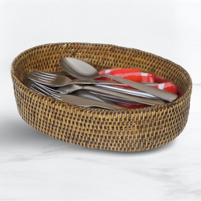 2023-01-2139 -  RATTAN OVAL PYREX BOWL (MEDIUM) DIRECT FROM FACTORY EXPORTER IN ASIA TO IMPORTERS