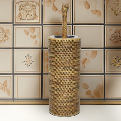 2023-09-2855 -  FULLY WOVEN TOILET BRUSH WITH RATTAN HOLDER DIRECT FROM FACTORY EXPORTER IN ASIA TO IMPORTERS