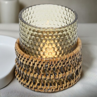 2024-04-3291 - SMALL CASTLE WOVEN LED CANDLE HOLDER WITH GLASS RESIN INSERT DIRECT FROM FACTORY EXPORTER IN ASIA TO IMPORTERS 2024-04-3291 - SMALL CASTLE WOVEN LED CANDLE HOLDER WITH GLASS RESIN INSERT DIRECT FROM FACTORY EXPORTER IN ASIA TO IMPORTERS