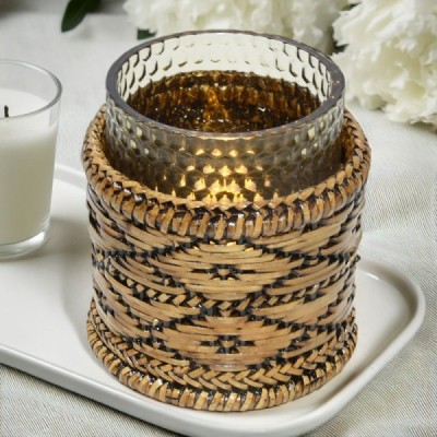 2024-04-3282 -  SMALL DIAMOND LED CANDLE HOLDER WITH GLASS INSERT DIRECT FROM FACTORY EXPORTER IN ASIA TO IMPORTERS