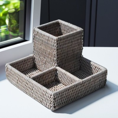 2023-12-2992 -  RATTAN CYLINDER LAUNDRY BASKET WITH LID DIRECT FROM FACTORY EXPORTER IN ASIA TO IMPORTERS