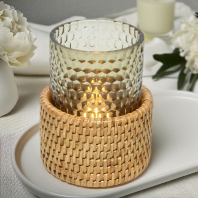 2024-04-3225 -  SMALL LOW EMROIDERY CANDLE HOLDER DIRECT FROM FACTORY EXPORTER IN ASIA TO IMPORTERS