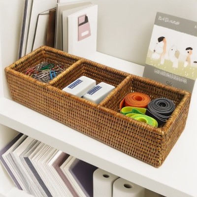 OF-81 - RATTAN BASKET WITH TWO PARTITION DIRECT FROM FACTORY EXPORTER IN ASIA TO IMPORTERS OF-81 - RATTAN BASKET WITH TWO PARTITION DIRECT FROM FACTORY EXPORTER IN ASIA TO IMPORTERS