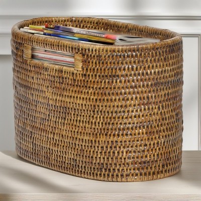 RD-0013-0119 - RATTAN OVAL MAGAZINE HOLDER DIRECT FROM FACTORY EXPORTER IN ASIA TO IMPORTERS RD-0013-0119 - RATTAN OVAL MAGAZINE HOLDER DIRECT FROM FACTORY EXPORTER IN ASIA TO IMPORTERS