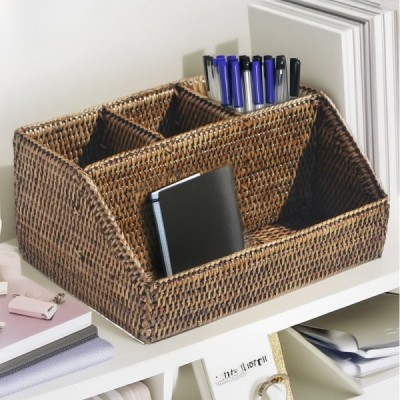 2023-01-1977 -  RATTAN DESK ORGANISER DIRECT FROM FACTORY EXPORTER IN ASIA TO IMPORTERS