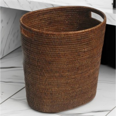 2014-001-0383 -  RATTAN OVAL PAPER BIN DIRECT FROM FACTORY EXPORTER IN ASIA TO IMPORTERS