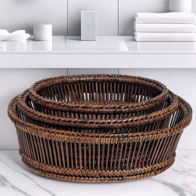 2019-001-993 - BAMBOO & RATTAN STACKING TRAYS 3 PIECES SET DIRECT FROM FACTORY EXPORTER IN ASIA TO IMPORTERS 2019-001-993 - BAMBOO & RATTAN STACKING TRAYS 3 PIECES SET DIRECT FROM FACTORY EXPORTER IN ASIA TO IMPORTERS