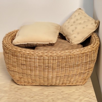 DOUBLE-003 -  DOUBLE WALL RATTAN CORE FAMILY BASKET MEDIUM DIRECT FROM FACTORY EXPORTER IN ASIA TO IMPORTERS