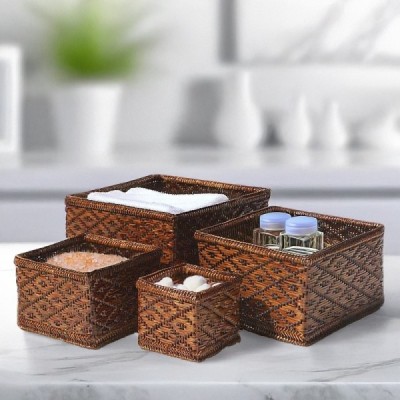 2013-012-0206 - RATTAN MANDALAY SMALL OPEN SQUARE BASKET SET/4 DIRECT FROM FACTORY EXPORTER IN ASIA TO IMPORTERS 2013-012-0206 - RATTAN MANDALAY SMALL OPEN SQUARE BASKET SET/4 DIRECT FROM FACTORY EXPORTER IN ASIA TO IMPORTERS