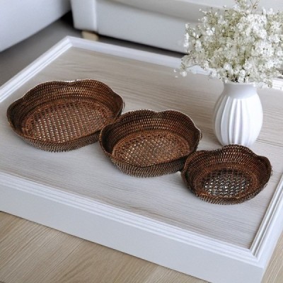 2014-011-0860 - RATTAN ROUND SCALLOPED FRUIT BOWL SET OF 3 STACKING DIRECT FROM FACTORY EXPORTER IN ASIA TO IMPORTERS 2014-011-0860 - RATTAN ROUND SCALLOPED FRUIT BOWL SET OF 3 STACKING DIRECT FROM FACTORY EXPORTER IN ASIA TO IMPORTERS