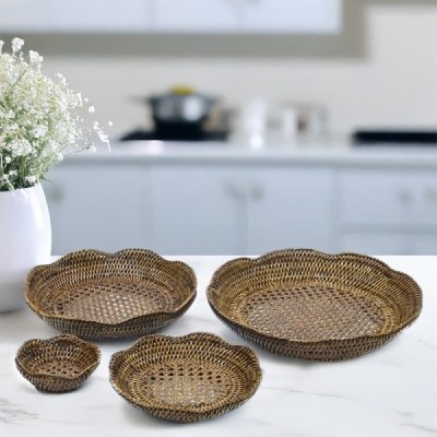 2023-06-2327 - RATTAN SET OF 4 SCALLOPED STACKING ROUND TRAYS DIRECT FROM FACTORY EXPORTER IN ASIA TO IMPORTERS 2023-06-2327 - RATTAN SET OF 4 SCALLOPED STACKING ROUND TRAYS DIRECT FROM FACTORY EXPORTER IN ASIA TO IMPORTERS