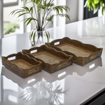 2023-06-2331 -  RATTAN LACE TRAY SET OF 3 DIRECT FROM FACTORY EXPORTER IN ASIA TO IMPORTERS